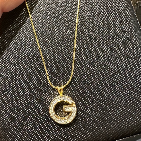 GIVENCHY: Gold, Metal "G" Logo Initial Necklace - Picture 5 of 5